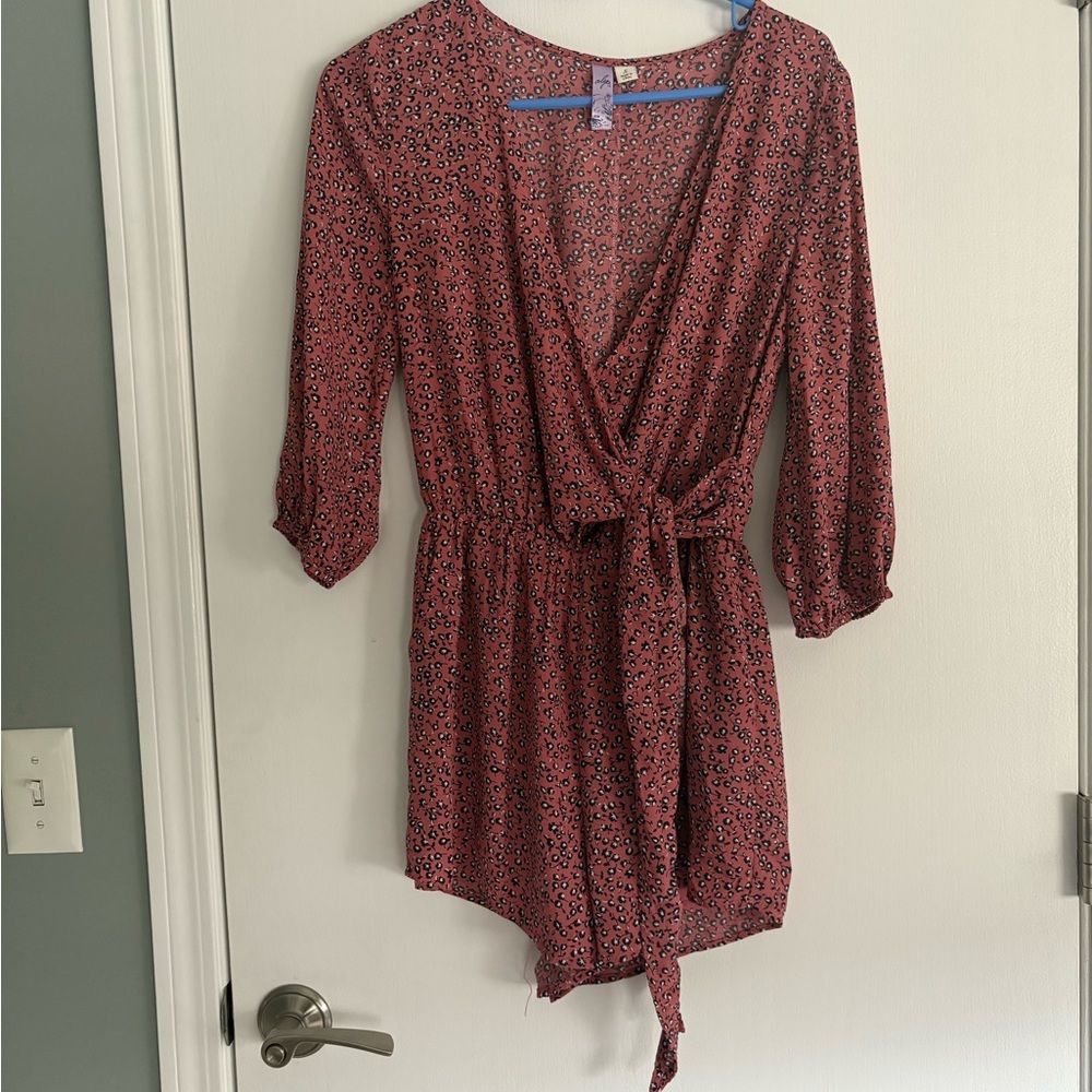 Charming Pink Patterned Dress